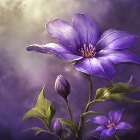 Purple Blüte und Knospen KI/12826731