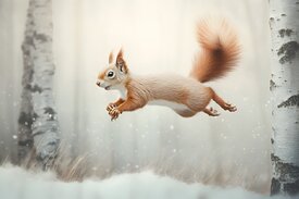 Eichhörnchen im Sprung KI/12871274