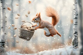 Eichhörnchen und Sammelleidenschaft KI/12871425