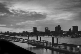 Skyline Hamburg - Schwarz-Weiß/12904165