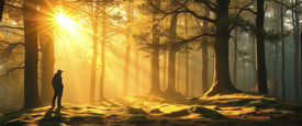 Wald Sonnelicht Wanderer KI/12904403