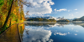 Sonnenaufgang am Bleder See Slowenien/12915528 Sonnenaufgang am Bleder See Slowenien/12915528