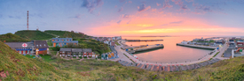 Panoramablick auf Helgoland bei Sonnenaufgang/12915775 Panoramablick auf Helgoland bei Sonnenaufgang/12915775