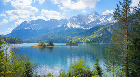 Eibsee mit Ludwigsinsel und Almbichl/12928100