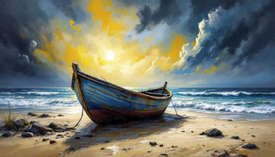 Boot am Strand KI/12940535