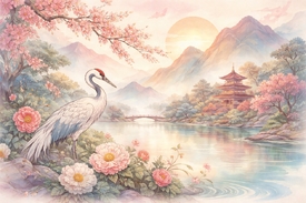 Morgendliche Stille am Pagodensee KI/12940810