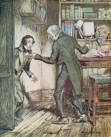 Bild-Nr: 31001457 Scrooge and Bob Cratchit, from Dickens' 'A Christmas Carol' Bild-Nr: 31001457 Scrooge and Bob Cratchit, from Dickens' 'A Christmas Carol' Erstellt von: Rackham, Arthur