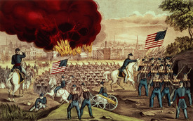 Bild-Nr: 31002444 The Capture of Atlanta by the Union Army, 2nd September, 1864 Bild-Nr: 31002444 The Capture of Atlanta by the Union Army, 2nd September, 1864 Erstellt von: Currier, Nathaniel and Ives, J.M.