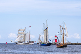 Segelschiffe auf der Ostsee während der Hanse Sail/12750185