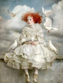 Friedenstauben füttern KI/12835751