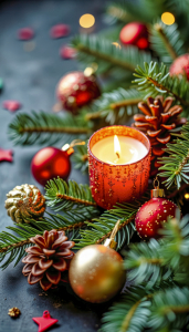 Bild-Nr: 12852038 Tannenzweig mit Weihnachtsschmuck KI Erstellt von: XYRIUS