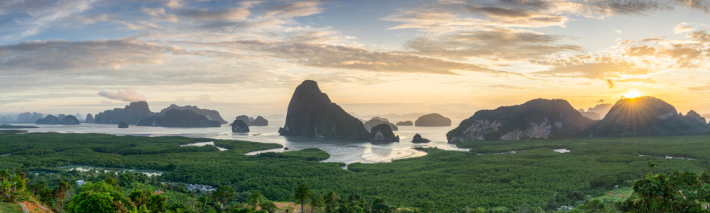 Bild-Nr: 12892471 Phang Nga Bay Panorama bei Sonnenaufgang Erstellt von: eyetronic