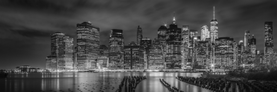 Bild-Nr: 12917874 NEW YORK CITY Monochrome Impression bei Nacht Erstellt von: Melanie Viola