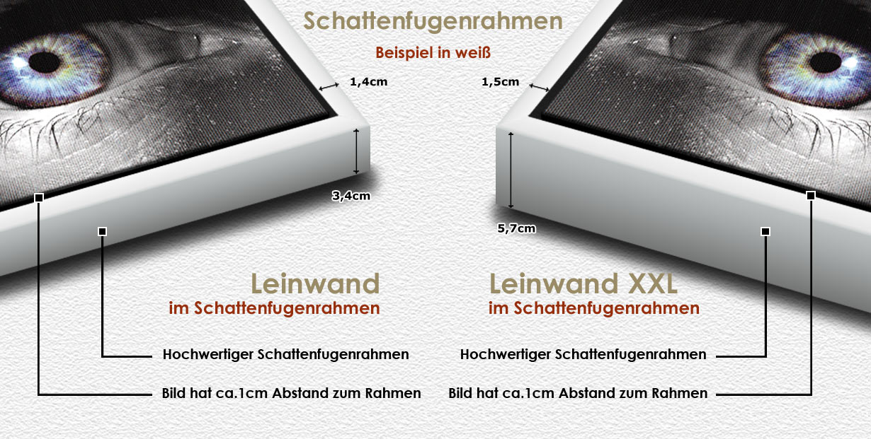 Detailansicht Schattenfugenrahmen