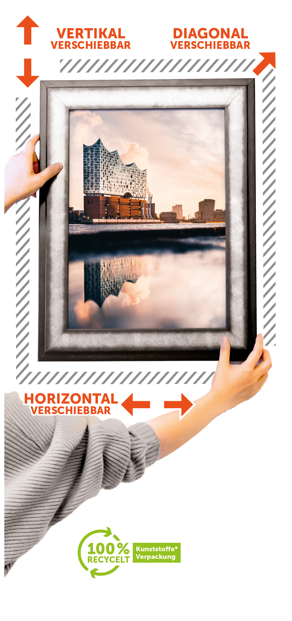 vertikal diagonal horizontal Verschiebbar /img/flexylot/hand_bilderrahmen.jpg