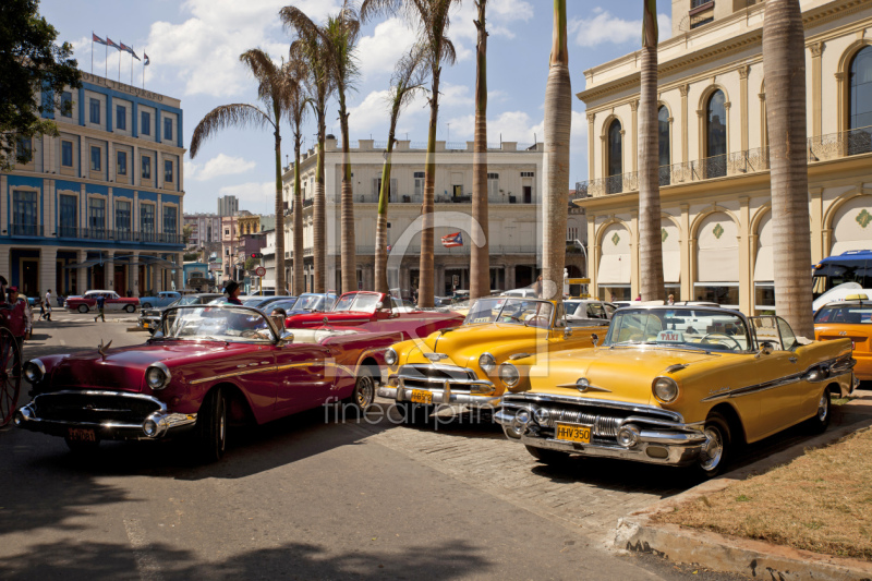 US Oldtimer in Havanna, Kuba, als Kissen perfekt ged
