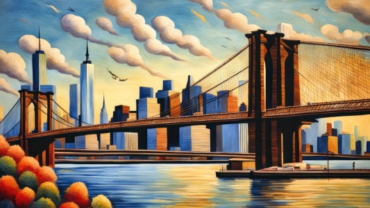 Bild-Nr: 12807631 Brooklyn Bridge KI Erstellt von: XYRIUS