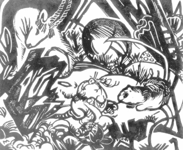 Bild-Nr: 30005854 Franz Marc, Tierlegende Erstellt von: Marc, Franz