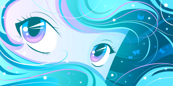 Bild-Nr: 12735548 Türkise Anime Augen Erstellt von: Sandra Höfer