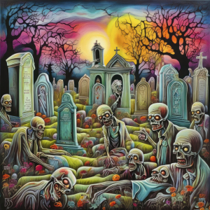 Bild-Nr: 12882222 Zombie Friedhof KI Erstellt von: XYRIUS
