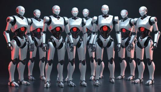 Bild-Nr: 12896379 Humanoid Gruppe KI Erstellt von: XYRIUS