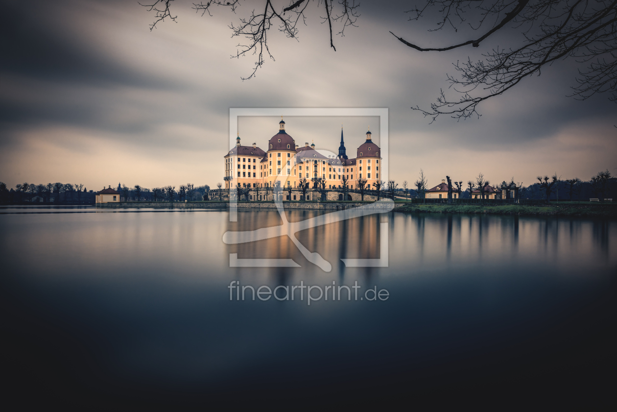 Dresden - Schloss Moritzburg als Leinwanddruck