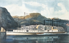 Bild-Nr: 31002446 The Hudson River Steamboat `St. John', published 1864 Bild-Nr: 31002446 The Hudson River Steamboat `St. John', published 1864 Erstellt von: Currier, Nathaniel and Ives, J.M.