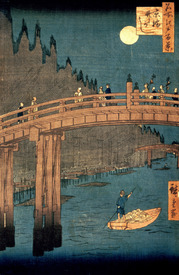 Bild-Nr: 31002620 Kyoto bridge by moonlight, from the series '100 Views of Famous Place in Edo', p Bild-Nr: 31002620 Kyoto bridge by moonlight, from the series '100 Views of Famous Place in Edo', p Erstellt von: Hiroshige, Ando