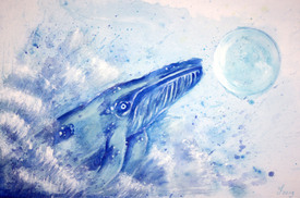 whale an moon - 10862224 /leinwand/bigthumb/10862224.jpg