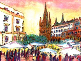 Weinmarkt in Wiesbaden - 11321290 /leinwand/bigthumb/11321290.jpg