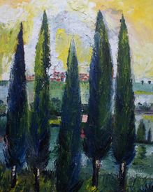 Five toscan cypress - 11618081 /leinwand/bigthumb/11618081.jpg