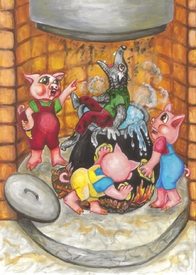 Drei kleine Schweine und ein Wolf - 12000980 /leinwand/bigthumb/12000980.jpg