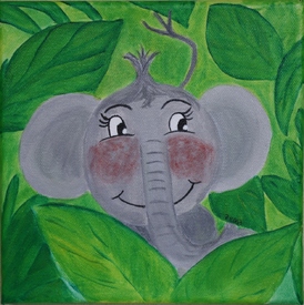 Kinderzimmer-Dschungelserie Elefant - 9569552 /leinwand/bigthumb/9569552.jpg