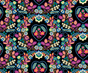 Bild-Nr: 9000447 Glorios Floral Blau Erstellt von: patterndesigns-com