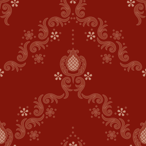 Bild-Nr: 9000932 Floraler Barock Rot Erstellt von: patterndesigns-com