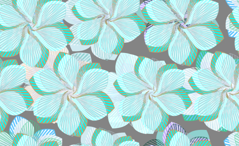 Bild-Nr: 9001623 Zarte Faltblumen Blau Erstellt von: patterndesigns-com