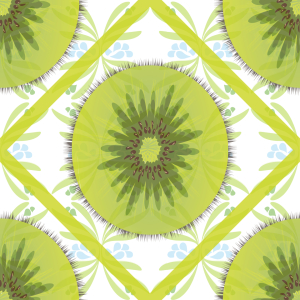 Bild-Nr: 9001738 Florales Kiwi Karo Erstellt von: patterndesigns-com