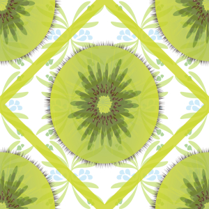 Bild-Nr: 9001738 Florales Kiwi Karo Erstellt von: patterndesigns-com