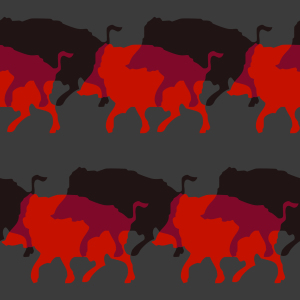 Bild-Nr: 9002195 Wildschweinherde In Rot Erstellt von: patterndesigns-com