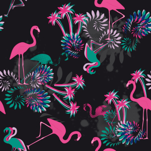 Bild-Nr: 9002579 Miami Nights Flamingo Erstellt von: patterndesigns-com