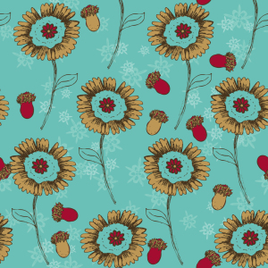 Bild-Nr: 9002952 Boheme Fantasieblumen Mint Erstellt von: patterndesigns-com