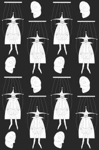 Bild-Nr: 9003360 Maskerade In Schwarz Weiss Erstellt von: patterndesigns-com