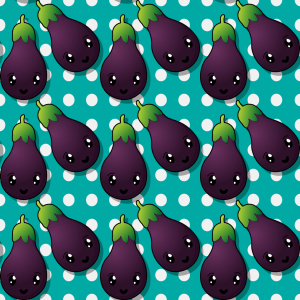 Bild-Nr: 9005126 Auberginen Glück Erstellt von: patterndesigns-com