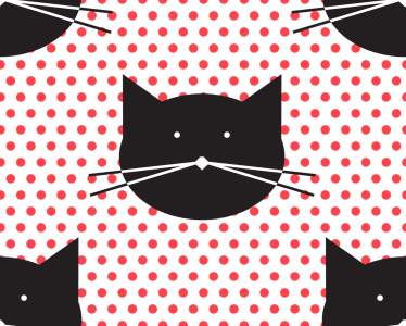 Bild-Nr: 9005183 Polka Katzen Erstellt von: patterndesigns-com