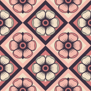 Bild-Nr: 9005415 Schachbrett Floralia Erstellt von: patterndesigns-com