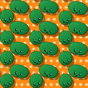 Bild-Nr: 9005536 Kawaii Wassermelone Erstellt von: patterndesigns-com