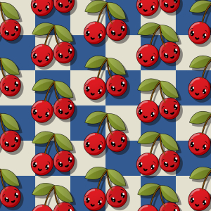 Bild-Nr: 9005677 Kawaii Kirschen Pärchen Erstellt von: patterndesigns-com