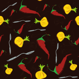 Bild-Nr: 9005691 Zwiebel Chili Und Löffel Erstellt von: patterndesigns-com