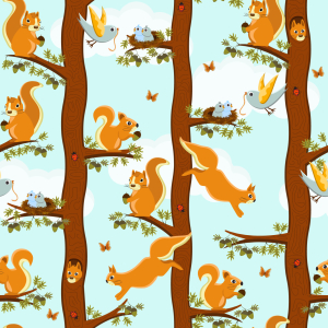 Bild-Nr: 9005907 Eichhörnchen Party Erstellt von: patterndesigns-com
