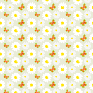 Bild-Nr: 9005911 Schmetterlinge Tanzen mit Blumen Erstellt von: patterndesigns-com